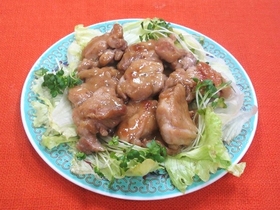 鶏肉の蒸し焼き　からし酢かけ